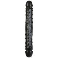 Doc Johnson Jr. Veined Double Header - Dubbeldildo - 30 cm - Svart
