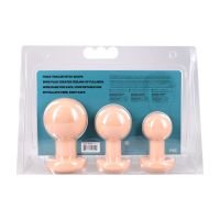 Doc Johnson The Classic - Butt Plug Rotondo - Set di 3 Pezzi - Crema, immagine 6