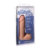 Doc Johnson Gode réaliste avec testicules - Ventouse Vac-U-Lock amovible - ULTRASKYN - 16,5 cm - Vanille, photo 5