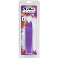 Doc Johnson Crystal Jellies Classic Dong - Joustava verilaskudildo - 20 cm, kuva 2