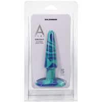 Doc Johnson Groovy - Silikon analplug - 12 cm - Ocean, billede 2
