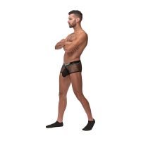 Male Power Mini shorts med rød cockring - Sort, billede 4
