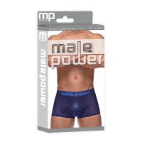 Male Power Diamond Mesh Mini Short - S - Navy, picture 2