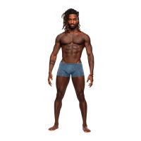 Male Power Inter-mingle Mini Short - L - Blue