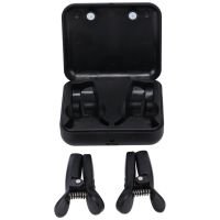 Doc Johnson Vibro Grippers - Vibrerende brystvorteklemmer med etui - Svart, bilde 3