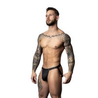 Male Power Snap Off Jockstrap - L/XL - Svart
