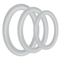 Doc Johnson Tri-Pack Silicone Gasket - Set de cockrings - Transparent