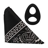 Doc Johnson The Code - Penisring i silikon med bandana - Svart