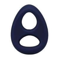 Doc Johnson The Code - Cockring in Silicone con Bandana - Blu Navy, immagine 3