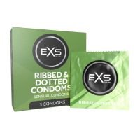 EXS Ribbed and Dotted - Kondomer - 3 stk., billede 2