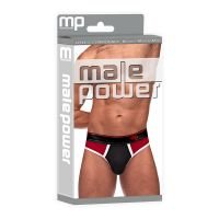Male Power Retro Sport Panel Thong - Czarny/Czerwony, zdjęcie 2