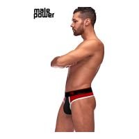 Male Power Retro Sport Panel Thong - Czarny/Czerwony, zdjęcie 3