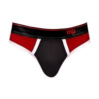 Male Power Retro Sport Panel Thong - Czarny/Czerwony, zdjęcie 5