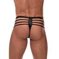 Male Power Cage Matte Thong - L/XL - Sort, billede 3