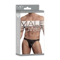 Male Power Perizoma Satin Spandex Bong - Nero, immagine 2