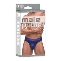 Male Power Perizoma Bong Diamond Mesh - L/XL - Blu Navy, immagine 2