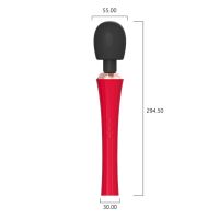 Totally For U The King - Kraftfull wandvibrator - Röd/Svart, bild 6