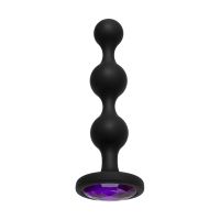 Doc Johnson Booty Bling - Beaded Silicone Plug with Jewel Base