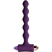 Rocks-Off Petite Sensations - Vibrerande analplugg med pärlor - Lila