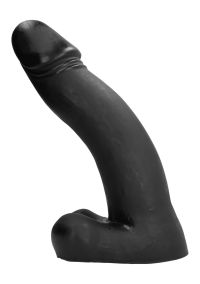 All Black Dildo - 45 cm com Testículos