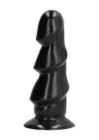 All Black Dildo Nervurado - 17 cm, imagem 3