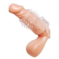 XR Brands Vibrerende penis sleeve med struktur, billede 3