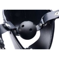 XR Brands Pup - Puppy Play Maske med åndbar Ballgag, billede 4