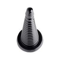 XR Brands Giant Ribbed Anal Cone - Black, picture 2