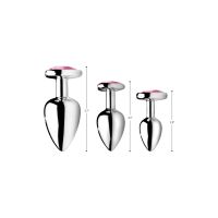 XR Brands Pink Heart - Anaalitappisetti - 3 kpl, kuva 3