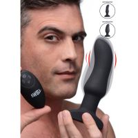 XR Brands oppblåsbar bøyd vibrator til analplug, bilde 3