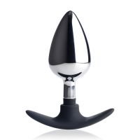 XR Brands Dark Invader - Plug anal en métal et silicone - Large