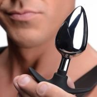 XR Brands Dark Invader - Plug anal en métal et silicone - Large, photo 5