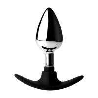XR Brands Dark Invader - Metal and Silicone Anal Plug - Medium, picture 4