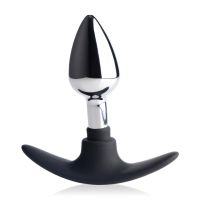 XR Brands Dark Invader - Plug Anal Metal e Silicone - Pequeno