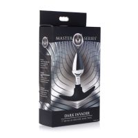 XR Brands Dark Invader - Plug Anal Metal e Silicone - Pequeno, imagem 2
