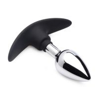 XR Brands Dark Invader - Plug Anal Metal e Silicone - Pequeno, imagem 3