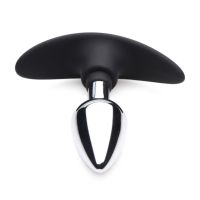XR Brands Dark Invader - Plug Anal Metal e Silicone - Pequeno, imagem 4