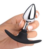 XR Brands Dark Invader - Plug Anal Metal e Silicone - Pequeno, imagem 7