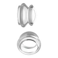 XR Brands Clear Plungers - Silikonowe przyssawki na sutki - L