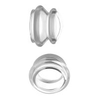 XR Brands Clear Plungers - Brystvortesugere i silikone - S