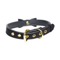 XR Brands Golden Kitty - Kaulapanta kissankellolla - Musta/Kulta, kuva 2