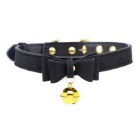 XR Brands Golden Kitty - Kaulapanta kissankellolla - Musta/Kulta, kuva 3