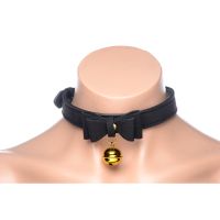 XR Brands Golden Kitty - Kaulapanta kissankellolla - Musta/Kulta, kuva 4