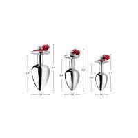XR Brands Red Gem - Set di Plug Anali con Campanellini, immagine 2