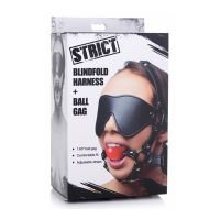 XR Brands ST Harness con Benda e Ball Gag, immagine 3