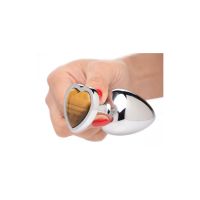 XR Brands Tiger Eye Heart - Plug anal bijou - Large, photo 4