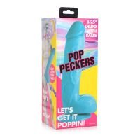 XR Brands POP - Dildo med pung - 21 cm - Blå, bild 6