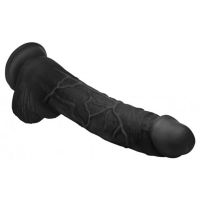XR Brands Hung Harry - Dildo com Testículos - 30 cm - Preto, imagem 2