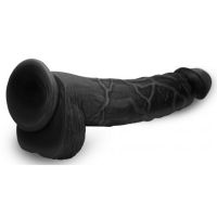 XR Brands Hung Harry - Dildo com Testículos - 30 cm - Preto, imagem 3