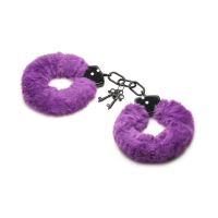 XR Brands Cuffed in Fur håndjern - Lilla